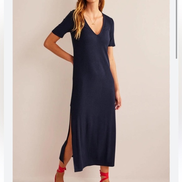 Boden Rib Jersey Midi T-Shirt Dress Size 6 - Picture 2 of 10